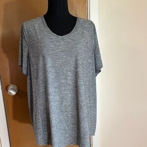 Duluth Trading Co Gray Short Sleeve V-Neck Tee